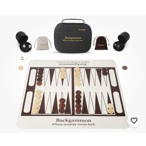 Vexong Backgammon Sets for Adults 20inch Premium Silicone Backgammon Board